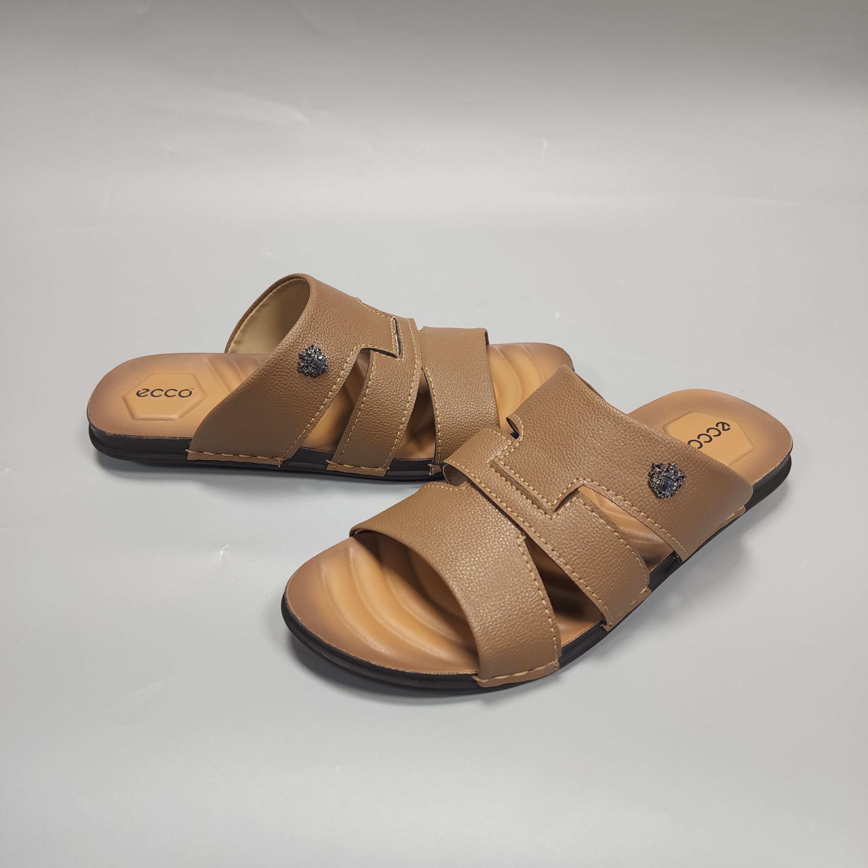 Brown Premium Slippers. - Maha fashions -  Men Footwear