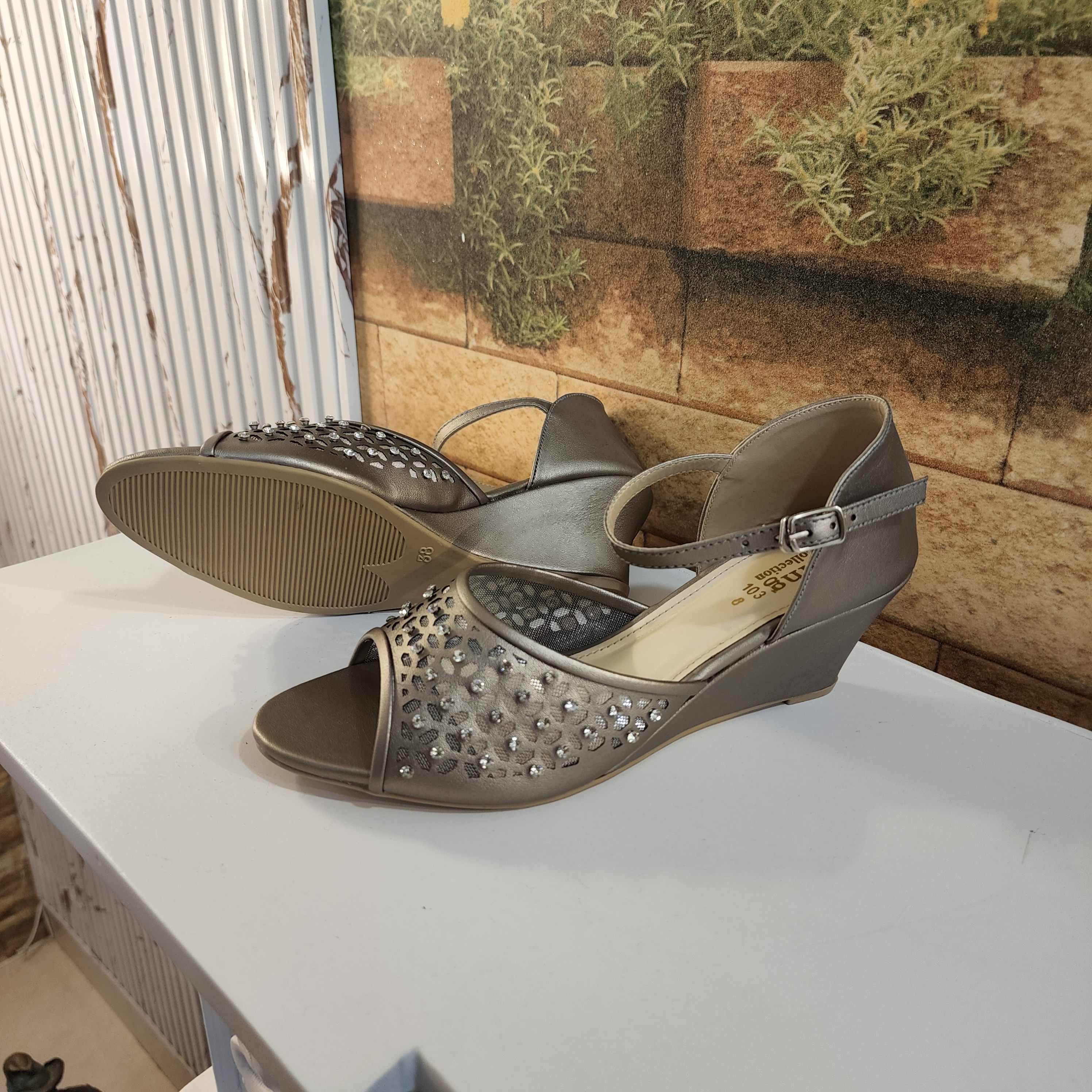 Grey Casual Sandals in Wedge - Maha fashions -  Women Footwear