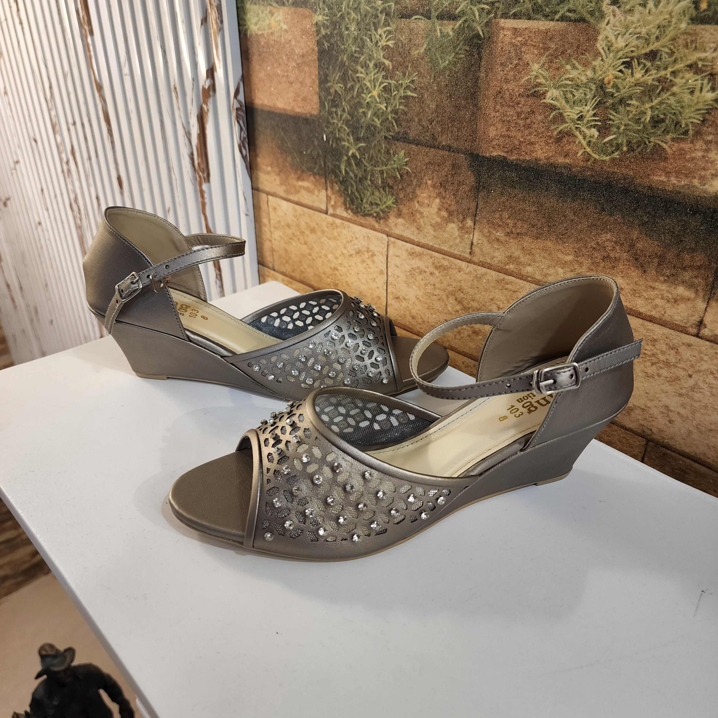 Grey Casual Sandals in Wedge - Maha fashions -  Women Footwear
