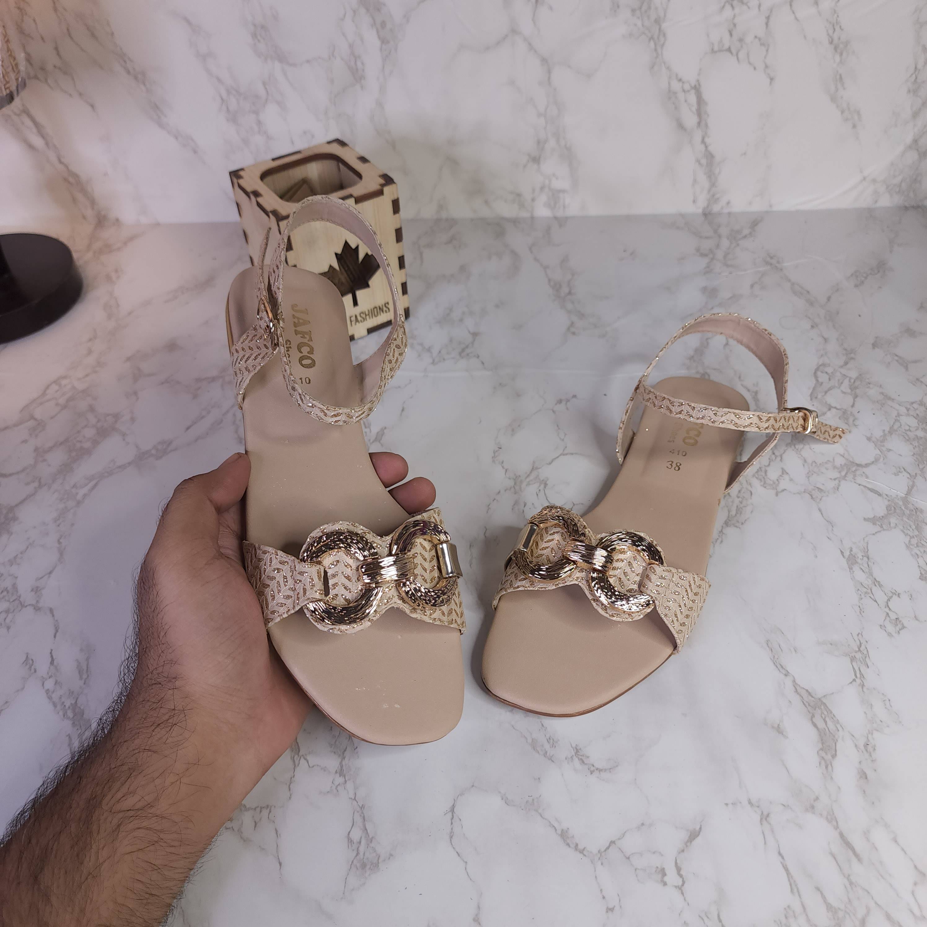 Fown Buckle Sandals - Maha fashions -  Women Footwear