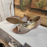 Peach Casual Sandals In Wedge - Maha fashions -  Women Footwear