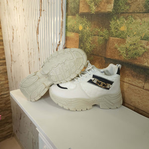 White Chunks Casual Shoes - Maha fashions -  Women Footwear