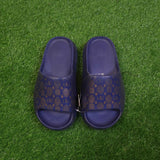 Blue Printed Comfy Slippers - Maha fashions -  Women Footwear