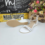 White Studs Sandals - Maha fashions -  Women Footwear