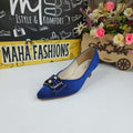 Blue Buckle Shoe in Heel - Maha fashions -  