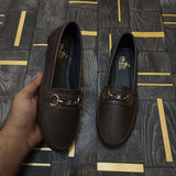 Brown Buckle Pump Shoes - Maha fashions -  