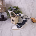 White Silver Closetoe Sandals - Maha fashions -  Women Footwear