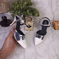 White Silver Closetoe Sandals - Maha fashions -  Women Footwear