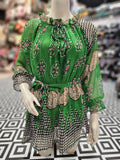 Elegant Paisley Print Dress - Maha fashions -  women clothing