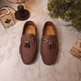 Brown Premium Tassel Loafers - Maha fashions -  Men Footwear