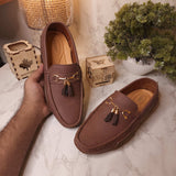 Brown Premium Tassel Loafers - Maha fashions -  Men Footwear