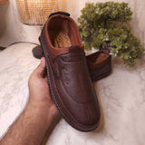 Brown Premium Stitched Loafers - Maha fashions -  Men Footwear