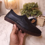 Black Premium Stitched Loafers - Maha fashions -  Men Footwear