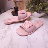 Pink Buckle Slides - Maha fashions -  Women Footwear