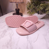 Pink Buckle Slides - Maha fashions -  Women Footwear