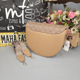 Semi Circle Beige Handbag