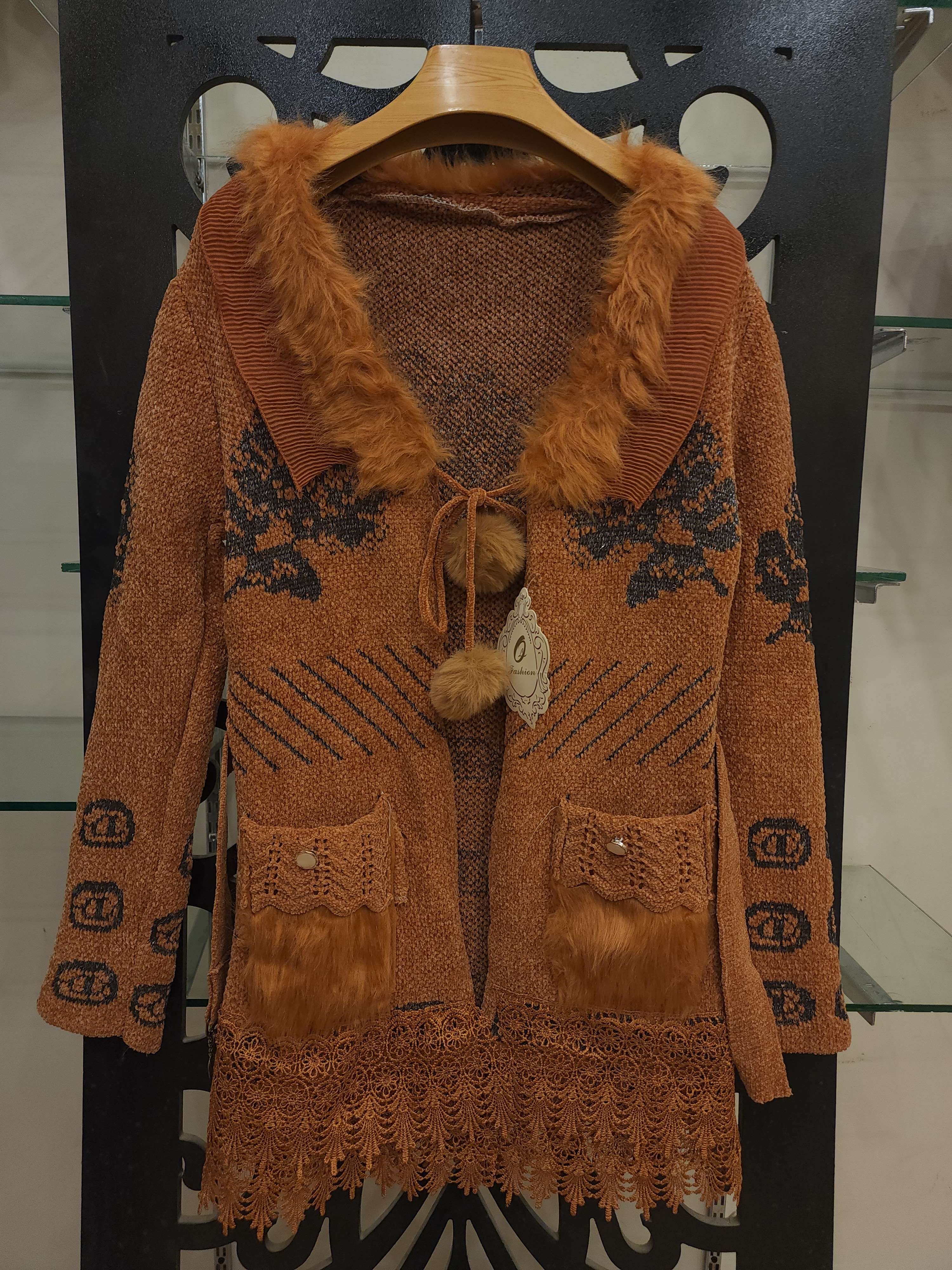 Rust Women Sweater - Maha fashions -  women clothing