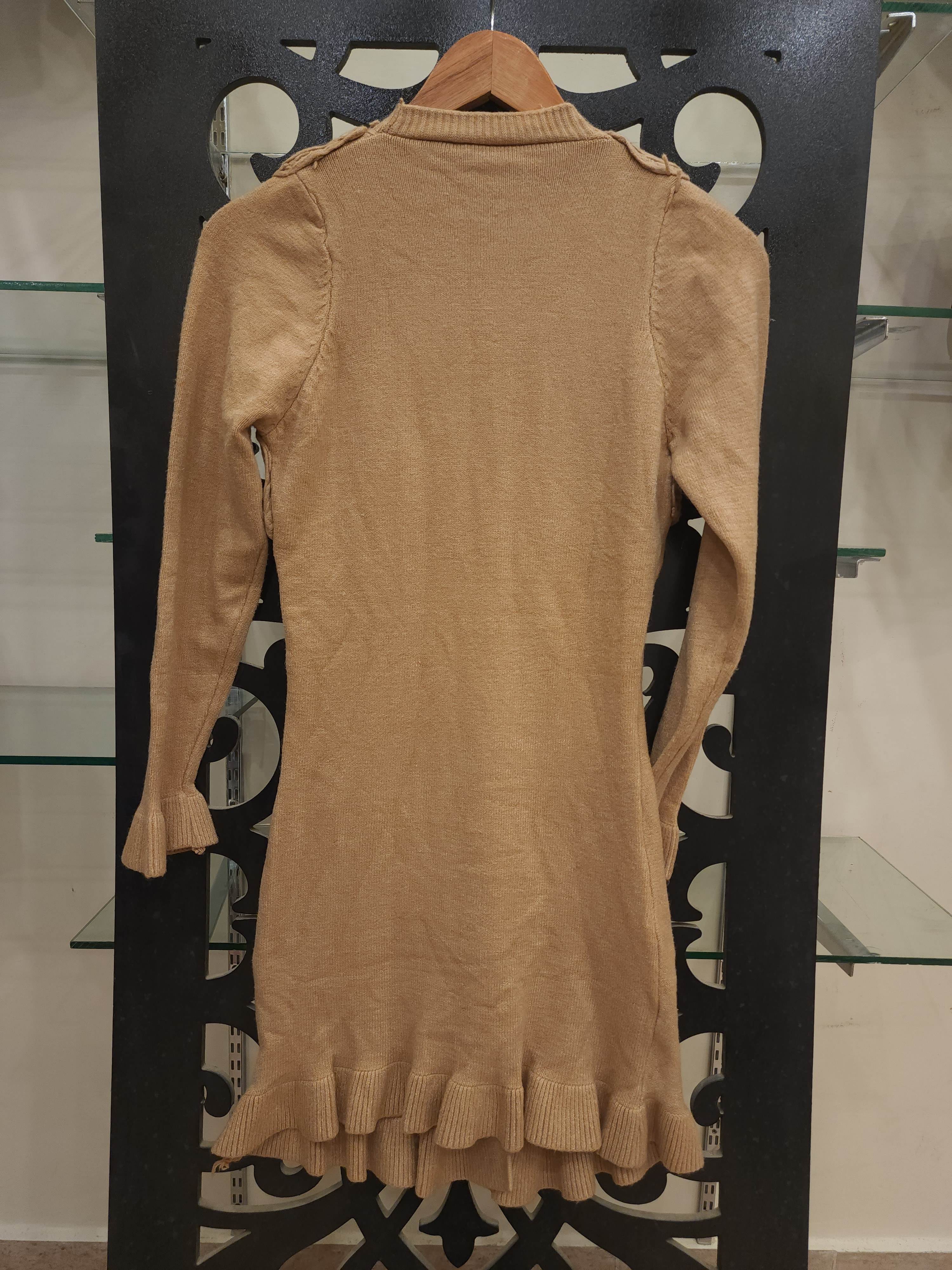Brown Slimfit Long Sweater - Maha fashions -  women clothing