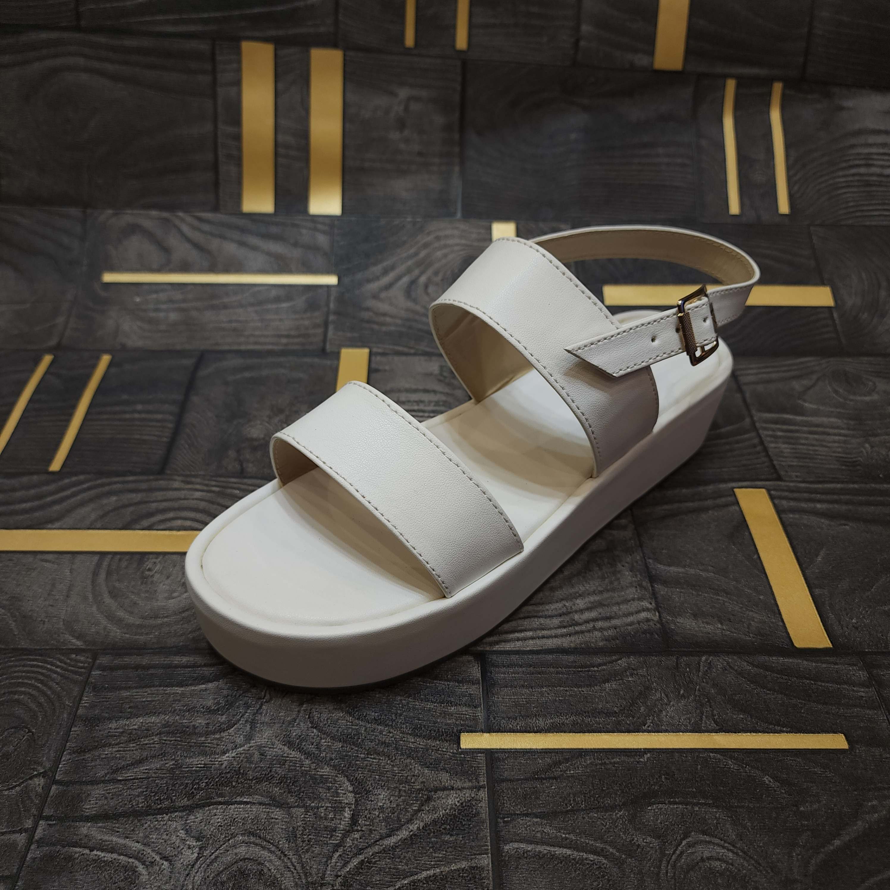 White chunks Sandals - Maha fashions -  Women Footwear