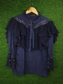 Navy Pearl Top - Maha fashions -  women clothing