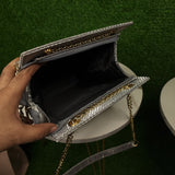 Silver Shining Handbag - Maha fashions -  Handbags & Wallets