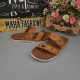 Buckle Camel Slippers - Maha fashions -  Men Footwear