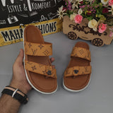 Buckle Camel Slippers - Maha fashions -  Men Footwear