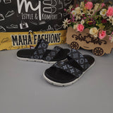 Buckle Black Slippers - Maha fashions -  Men Footwear