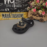 Black Casual Slipper Sandals - Maha fashions -  Women Footwear