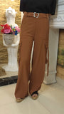 Brown Wide Leg Cargo