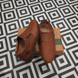 Premium Mustard Leather Casual Shoes - Maha fashions -  Men Footwear