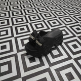 Black Platform Sandals - Maha fashions -  Women Footwear