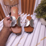 Chic Metallic Silver Flat Sandals