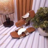 Chic Metallic Gold Flat Sandals
