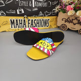 Yellow Funky Slippers - Maha fashions -  Women Clothing