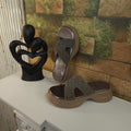 Grey Studs Slippers - Maha fashions -  Women Footwear