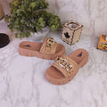 Brown Buckle Slides