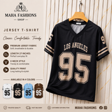 Los Angeles 95 Oversized V-Neck T-Shirt – Black