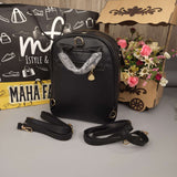 Black Backpack with Satchel - Maha fashions -  Handbags & Wallets