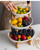White Three Layers Plastic Serving Dish - Maha fashions -  House Holds