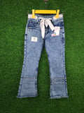 Girls Ice Blue Denim Bell Bottom