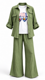 Women’s 3-Piece Olive Green Co-Ord Set