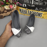 Grey White Contrast Pumps