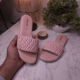 Pink Quilted Slippers - Maha fashions -  Women Footwear