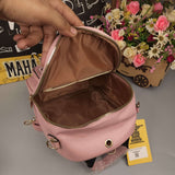 Pink Backpack with Satchel - Maha fashions -  Handbags & Wallets