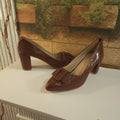 Brown Buckle Court Shoes - Maha fashions -  Women Footwear
