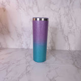 Purple Green Glittery Tumbler