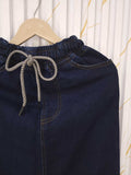 Blue Wide Leg Denim Skirt