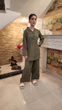 Olive Green Two-Piece Co-Ord Set