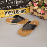 Black Men Slippers - Maha fashions -  Men Footwear